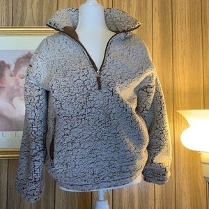 FOREVER 21, SOFT FUZZY HOODED COAT